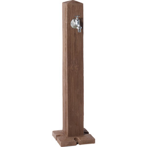 Cismea apa tip stalp cu robinet Wood, culoare lemn inchis