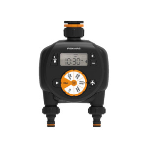 Programator furtun gradina Fiskars timer, 2 iesiri