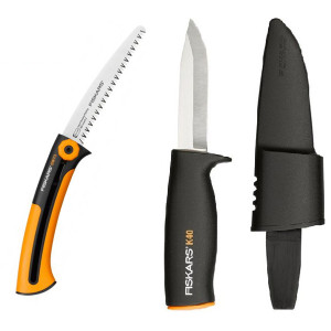 Pachet Fiskars fierastrau SW73 + Cutit utilitar K40