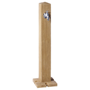 Cismea apa tip stalp cu robinet Wood, culoare lemn deschis 